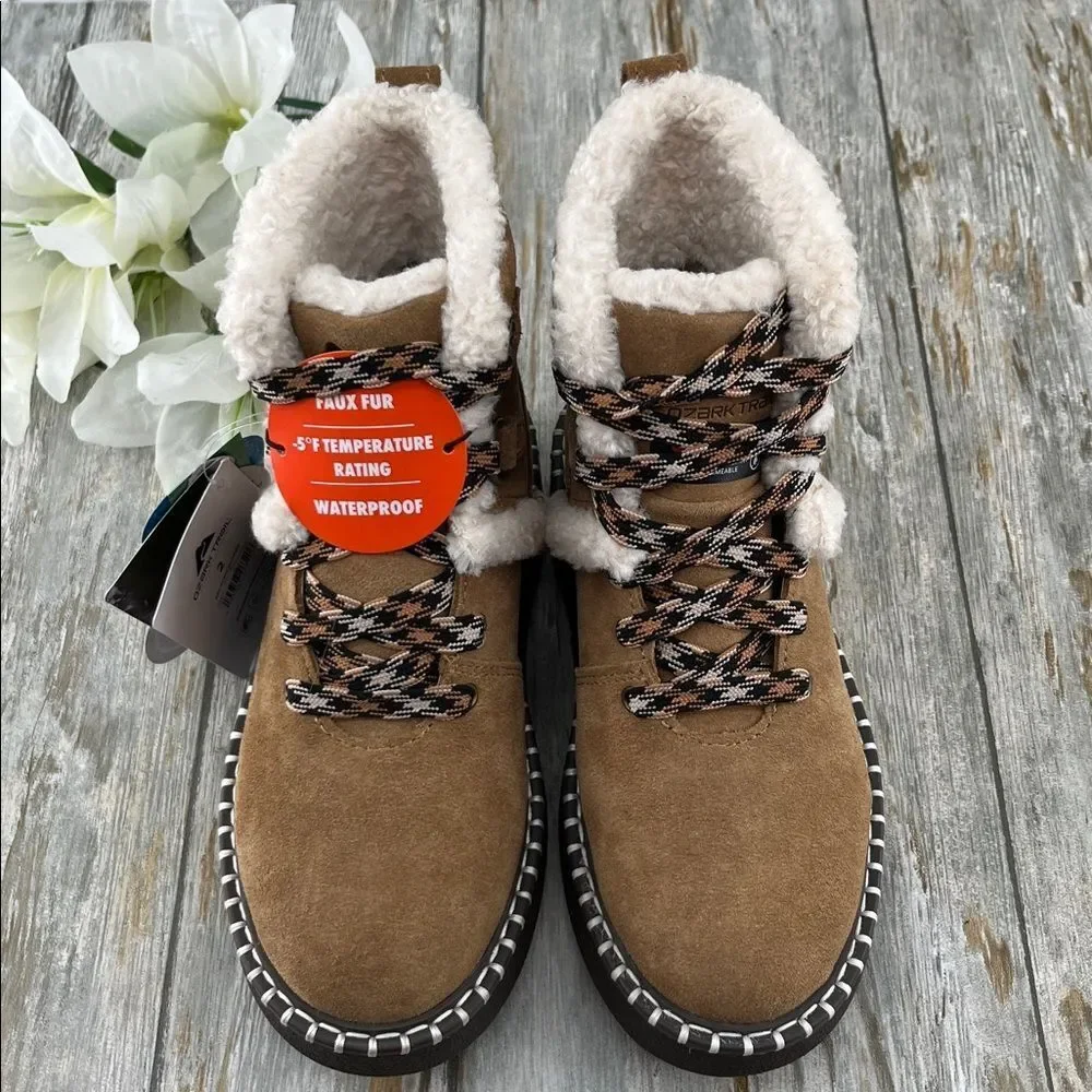 Little Girls Platform Winter Leather Boots Shoes Size 2